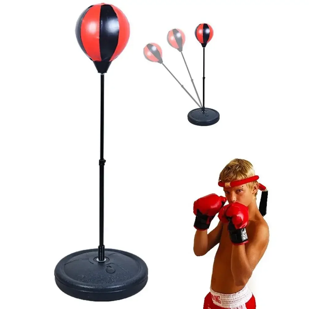 

Fitness Boxing Tumbler Training Vertical Children's Bag Equipment Gloves Ball Adjustable Punch Punching