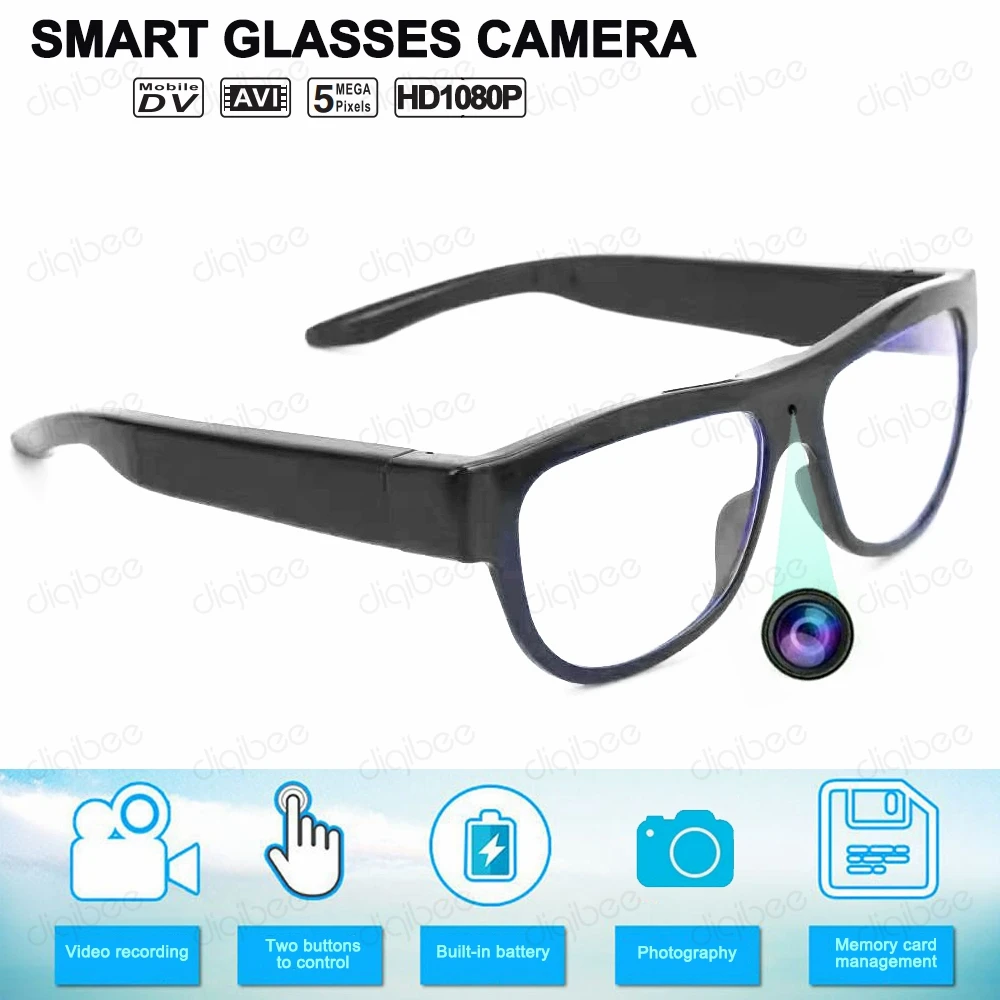 Outdoor Smart Glasses Mini Camera HD 1080P Eyewear Video Recorder