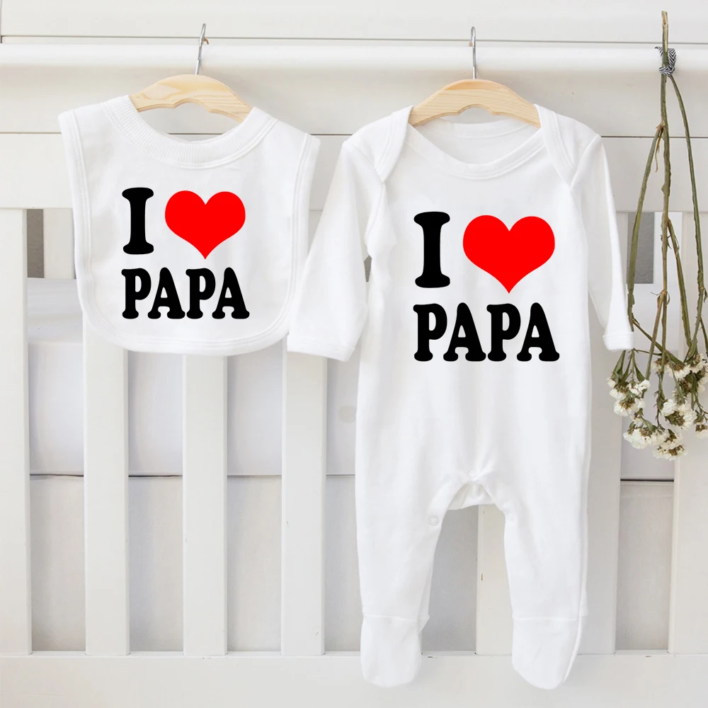 Pajama Suit For Baby Boy I Love Papa Design #ZME159