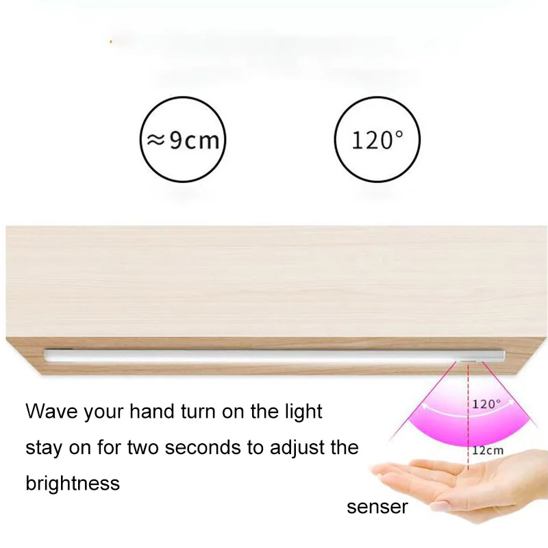 15/25/35Leds USB 5V 1A PIR Motion Sensor Hand LED Night light lamp Bedroom Desk lamp reading home Kitchen Wardrobe