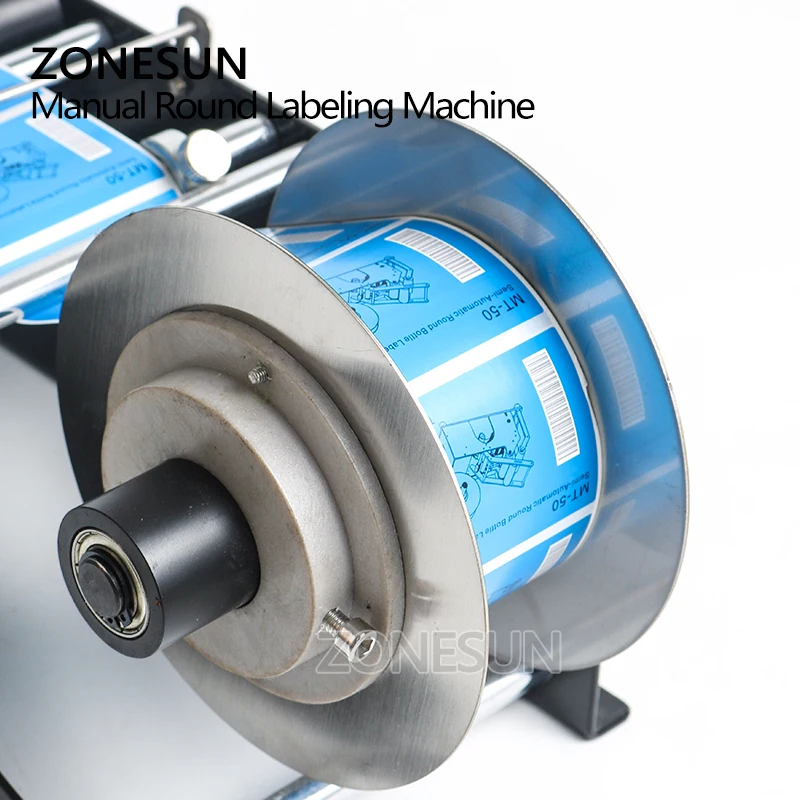 ZONEPACK Manual Round Labeling Machine with Handle Manual  Round Bottle Labeler Label Applicator for Glass Metal Bottle : Office  Products