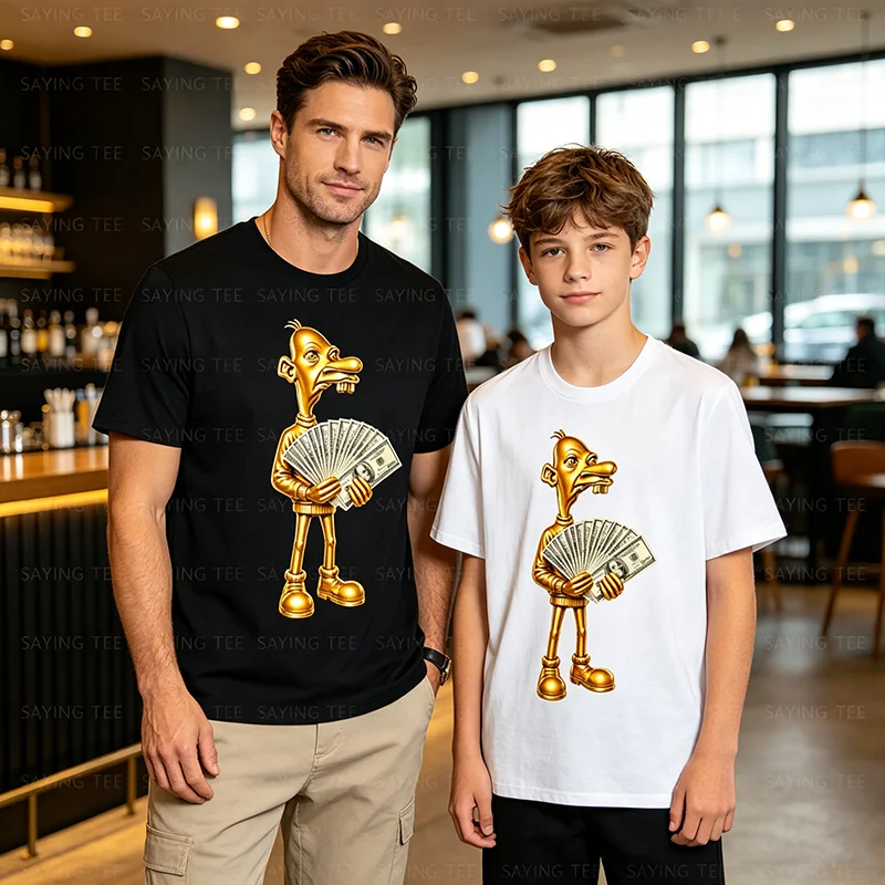 Rich Neegy Brainrot Meme Tuff Flexing Ironisches Gen Alpha Gen Z T-Shirt Y2k Grafik Weiches Baumwoll-T-Shirt Humor Streetwear Kleidung