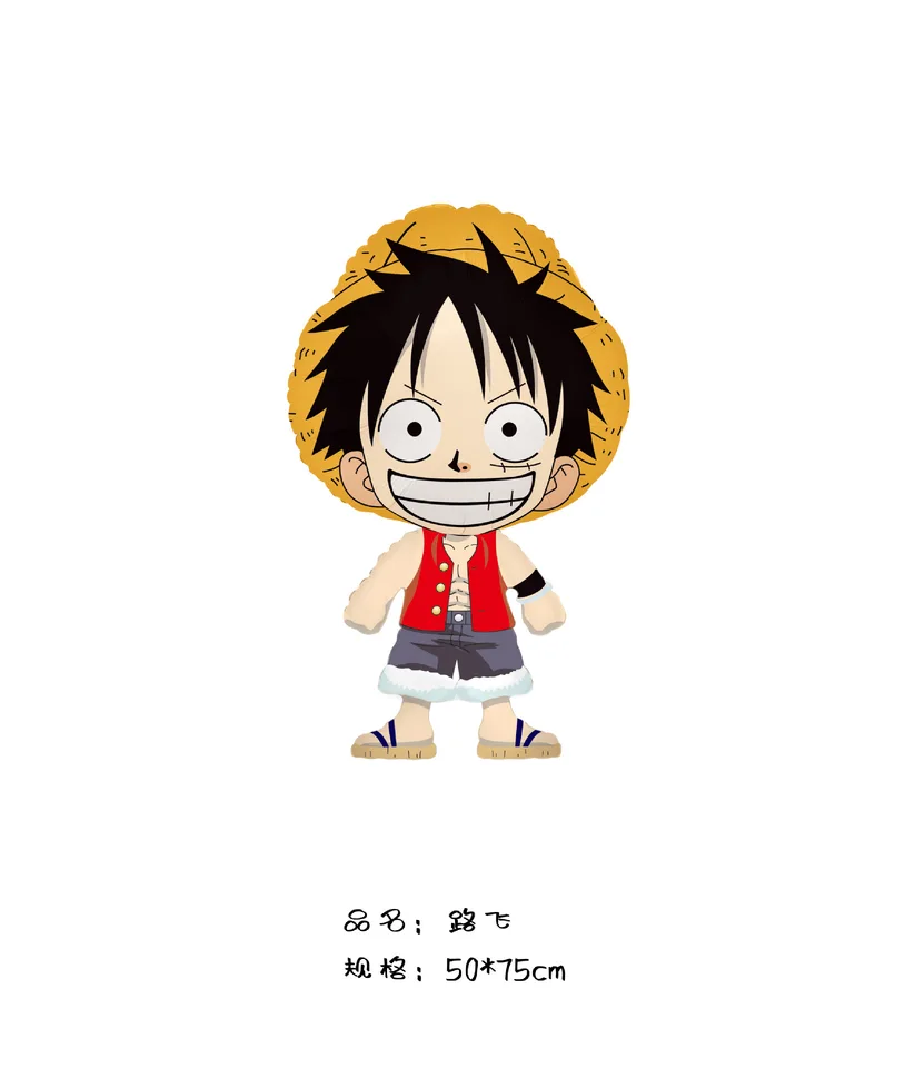One piece Birthday Decorative Luffy Ballons Cute Cartoon Aluminum