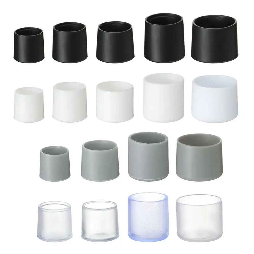 Black Leg Caps Non-slip Table Foot Cover Socks Floor Protector Pads Plugs Furniture Leveling Feet Mat Simple to Wrap 10pcs chair leg pads furniture leg covers