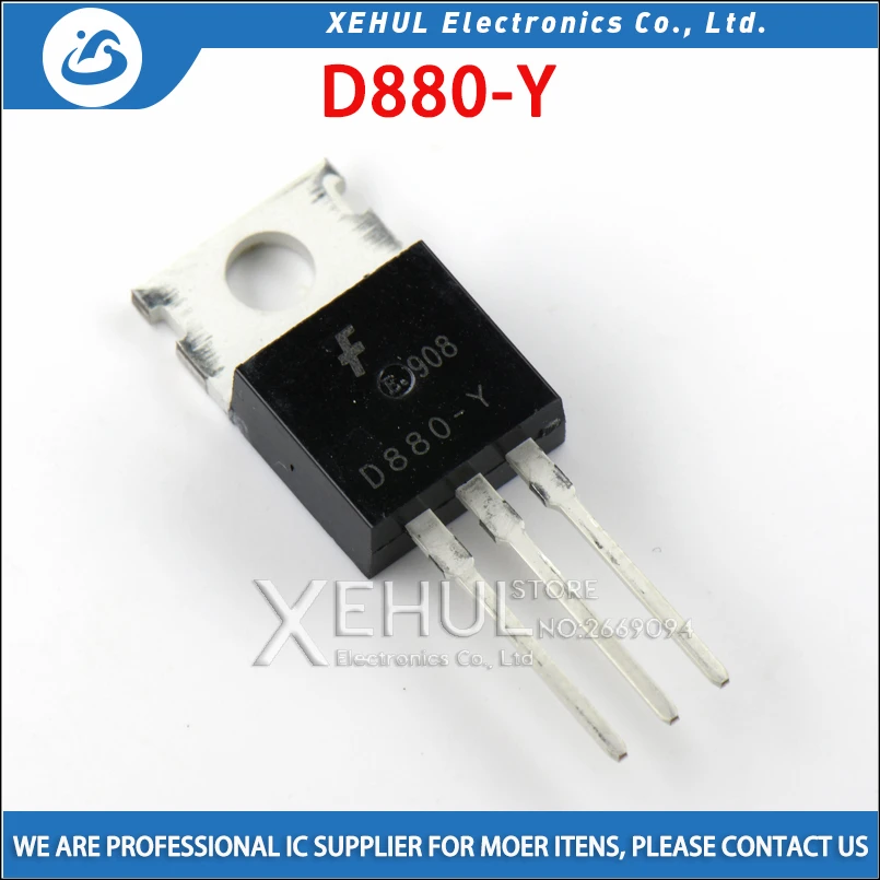 

100PCS Transistor 2SD880 D880 60V / 3A / 30W NPN power transistors TO-220