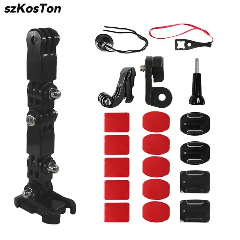 

Accessories Kit for GoPro Hero 11 10 9 8 7 DJI OSMO Action 3 4 Insta360 X2 X3 Motorcycle Helmet Chin Mount for Go Pro AKASO