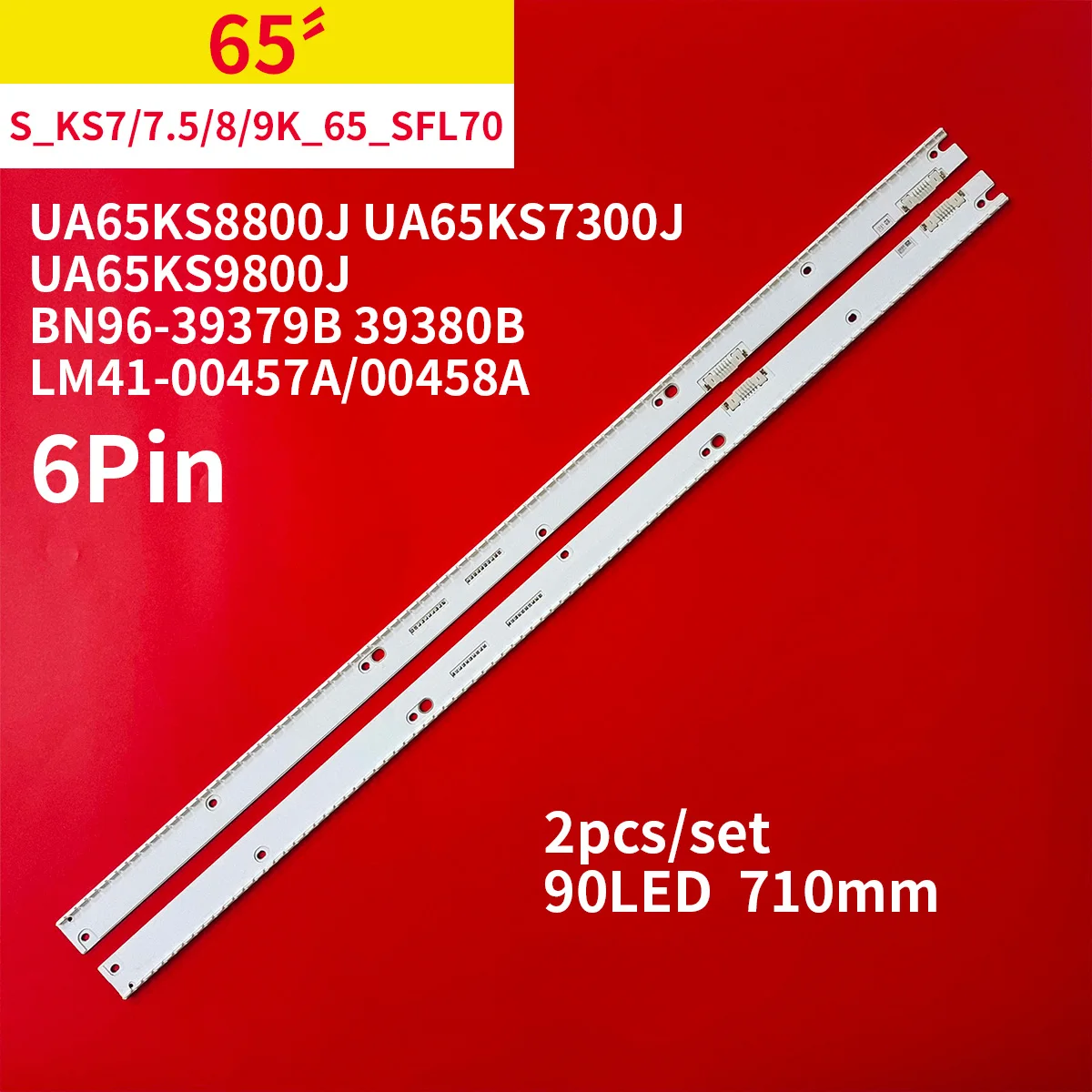 2 Pz/1Set Striscia Di Retroilluminazione A Led Per Samsung 65 "Tv Muslima65Ks8800J Muslimmuslimexmuslimah