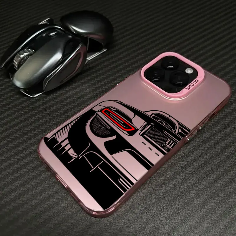 Sleek Black Sports Car Matte Phone Case