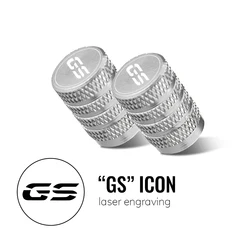 Deluxe Motorcycle Valve Cap Set - Premium Tire Accessories (B - Silver - GS)