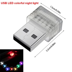 Multicolor USB LED Car Interior Ambient Light - Decorative Atmosphere & Emergency Lamp (Colorful)