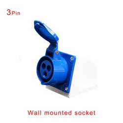 Heavy - Duty Industrial Power Connector, 3 to 5 Pin Configuration, 16A/32A, 220V/380V - 32A (Socket 3P)