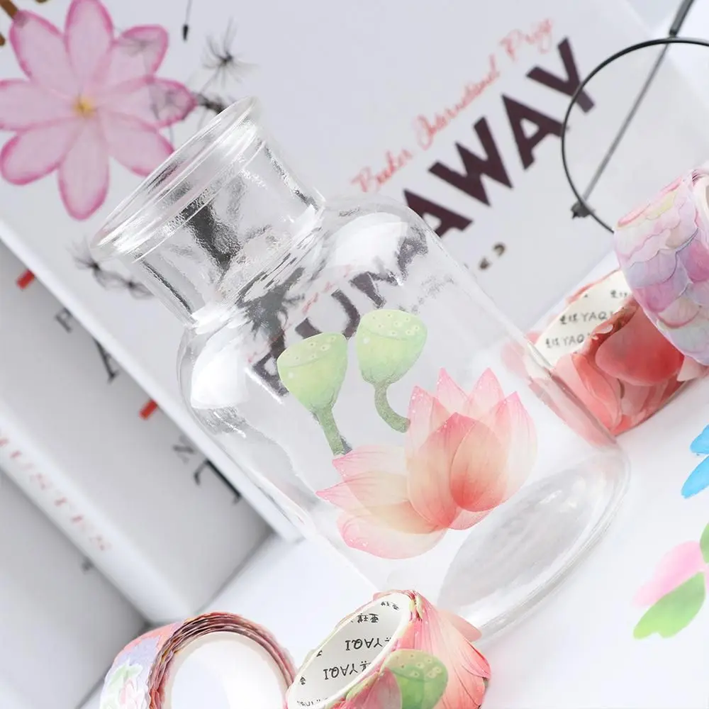 DIY 200Pcs/roll Flower Petals Paper Tape Decor Masking Tape Fragrance Sakura Tape Scrapbooking Diary Paper Stickers Washi Tape 6