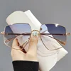Oversized Gradient Polygon Sunglasses Women New Fashion Brand Irregular Alloy Sun Glasses For Female Vintage Color Lens Shades Oversized Gradient Polygon Sunglasses Women New Fashion Brand Irregular Alloy Sun Glasses For Female Vintage Color Lens Shades