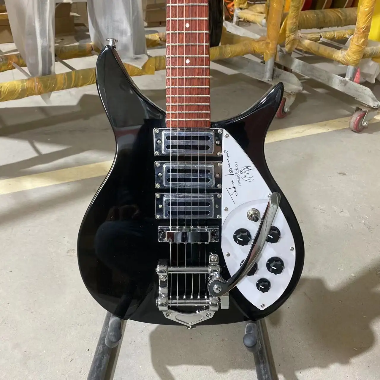 Chitarra Elettrica Rickenbacker 325, Ponte Del Sistema Tremolos, Tastiera In Palissandro, Colore Nero, Guitarra A 6 Corde, Muslimate, Milwau