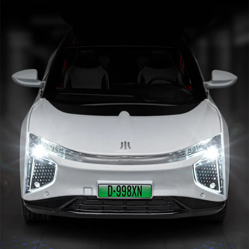 1:24 HiPhi X SUV Alloy New Energy Car Model Diecast Metal Electric Intelligence Vehicles Car Model Sound and Light Kids Toy Gift 2