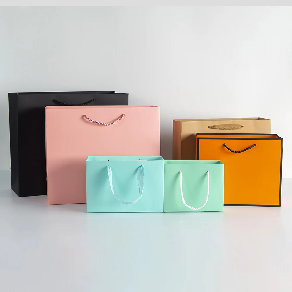 Geschenktüten, 15 x 6 x 20 cm, Papiertaschen mit Griffen, große Einkaufstaschen, Geburtstage, Hochzeiten, Partytaschen, kleine Unternehmen – Detail 5