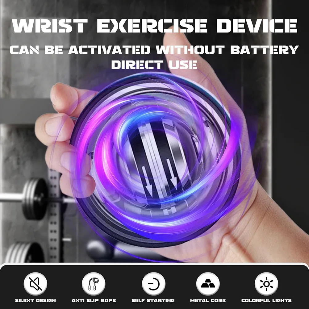 Self-Starting Gyroscopic Forearm Exerciser Forearm Gyro Ball Wrist Exerciser Hand Wrist Forearm Trainer for Strengthen Arms