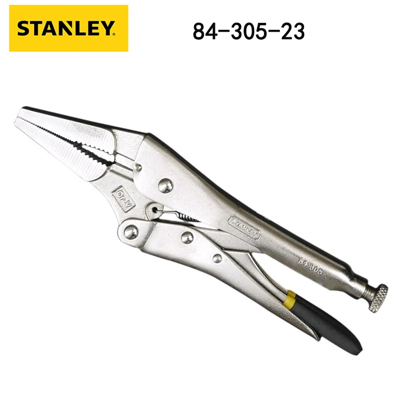 

Stanley 84-305-23 Locking Pliers With Hard Pointed Jaws For Quick Release and Clamping of Fixed Pliers 9 inches