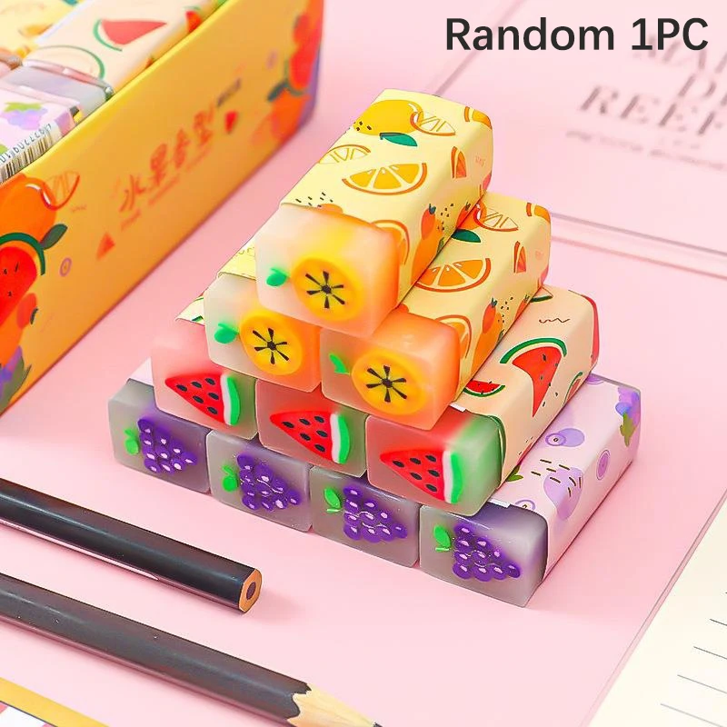 

Kawaii Fruit Watermelon Common Lemon Eraser Rubber Eraser Primary Student Prizes Promotional Gift Stationery Erasers For Kids