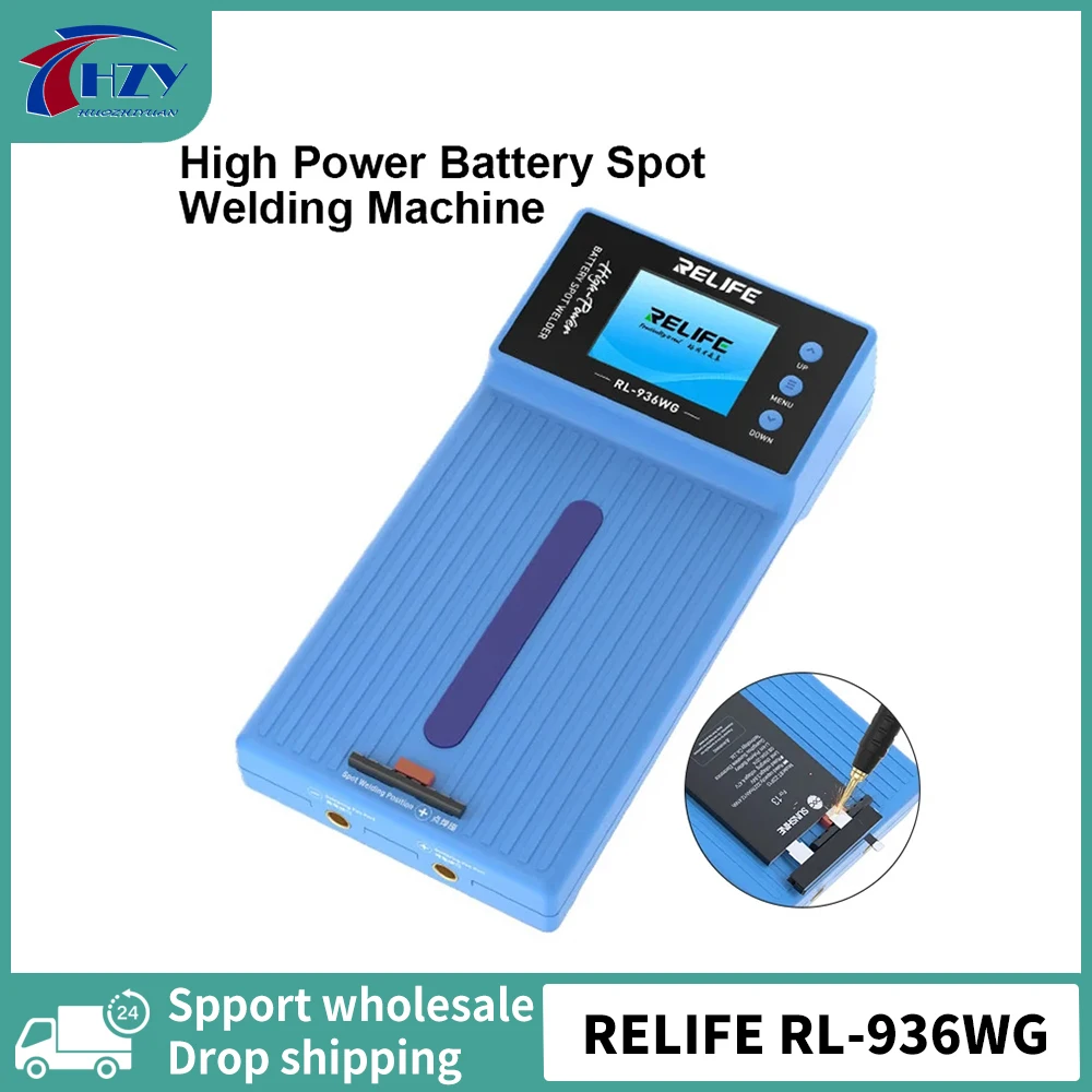 RELIFE RL-936WG 배터리 스폿 용접기, 고출력 650A 더블 펄스 스폿 용접, 휴대폰 수리 도구