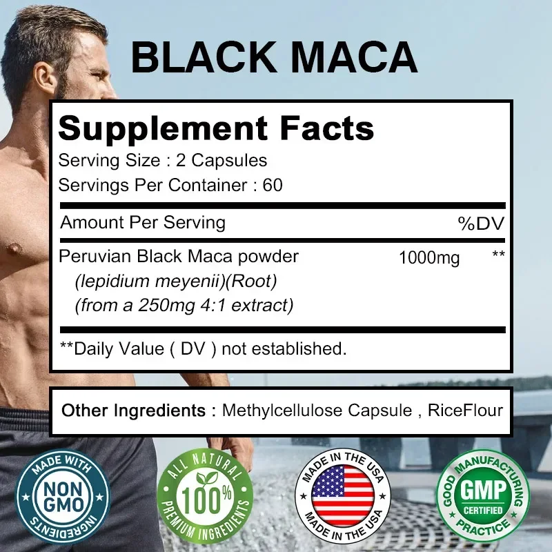 Black Maca Root-Enhances Male Energy, Vitality and Stamina, Balances Hormones, Improves Memory & Mental Clarity
