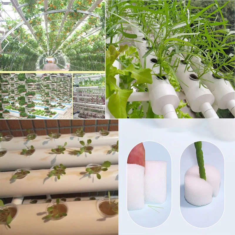 Soilless Mesh Plant Grow Pots Net Basket Holder Vegetable Nursery Cup tray Sponge Hydroponic Colonization