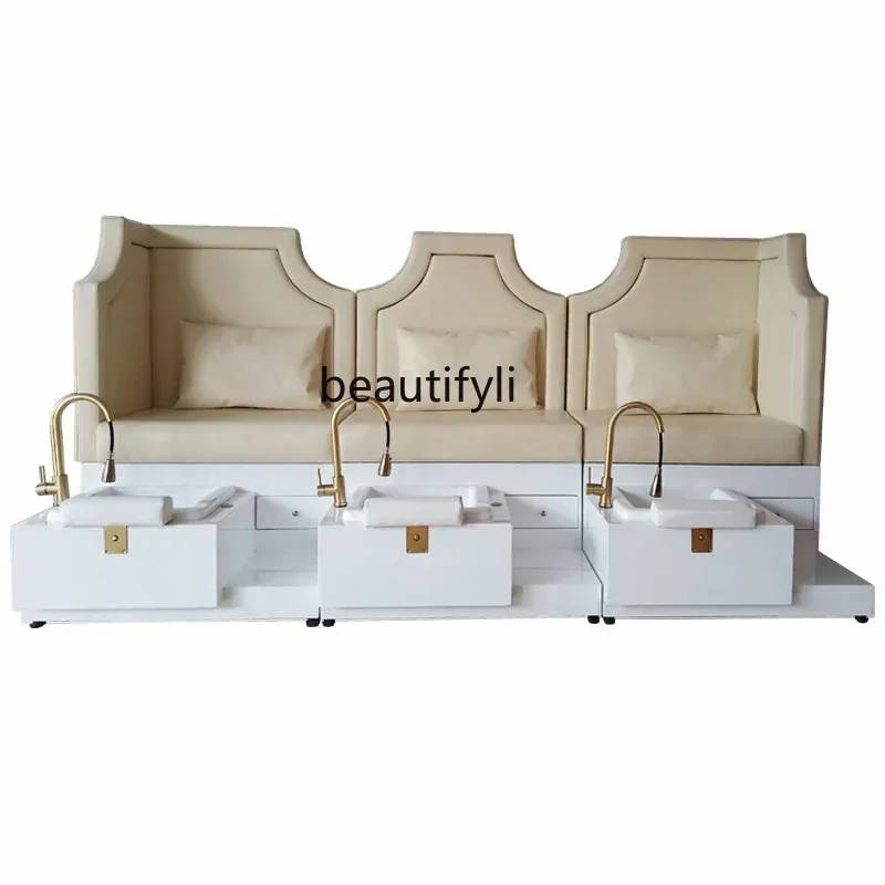 A17 Nail Manicure Pedicure Care Couch Special Chair with Vibration Foot Massage Chair Pedicure