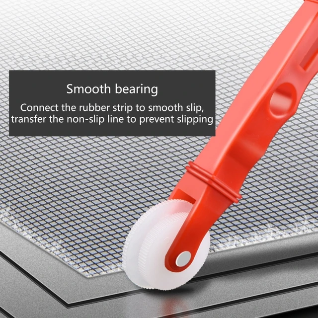 Kit Riparazione Zanzariere 3 Pezzi - Strumento Per Montaggio Schermi Finestre E Porte, Con Rullo E Gancio - Foto 2