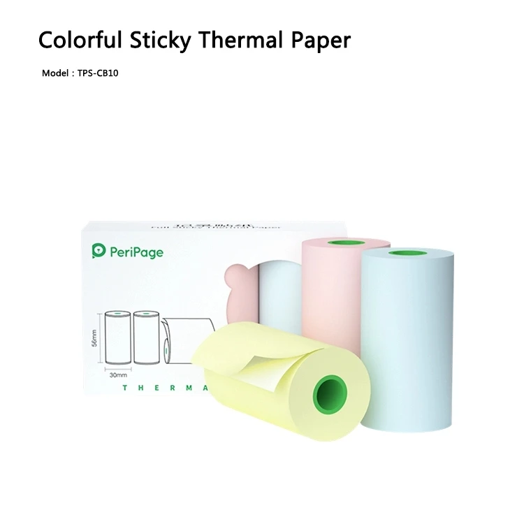 Peripage Mini adesivo térmico Rolls papel, adequado