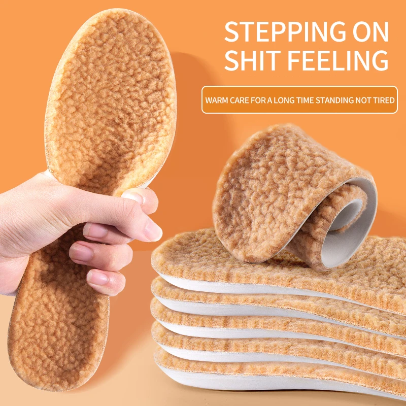 Latex Keep Warm Insoles for Shoes Sole Thicken Soft Comfortable Thermal