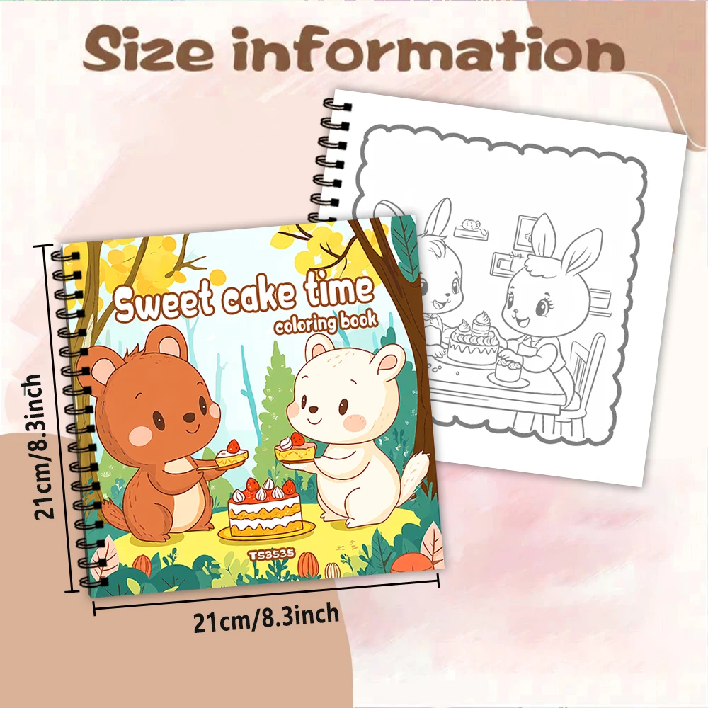 1pc,Animal Colouring Book - Teen Colouring Book - 30 Sheets, 8.3x 8.3 inches, Adult Stress Relief, Birthday, Holiday Party Gift 2