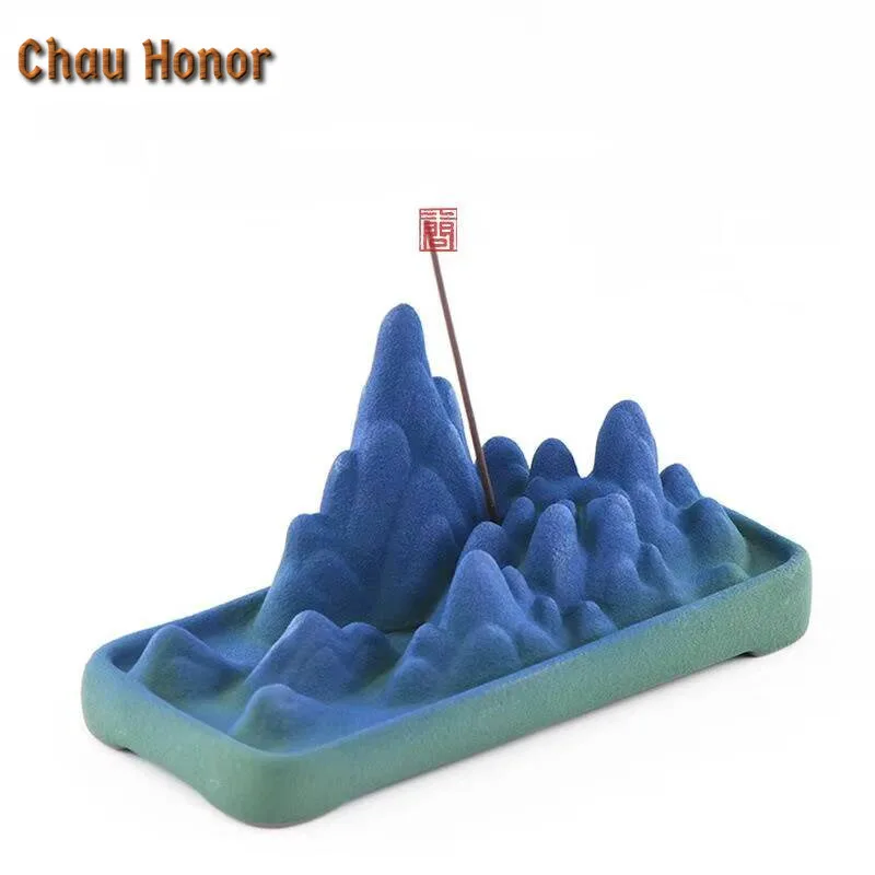 Handmade Coarse Pottery Ceramic Thread Incense Insertion Creative Backflow Burner Zen Censer Burner Holder Ornaments Decoration