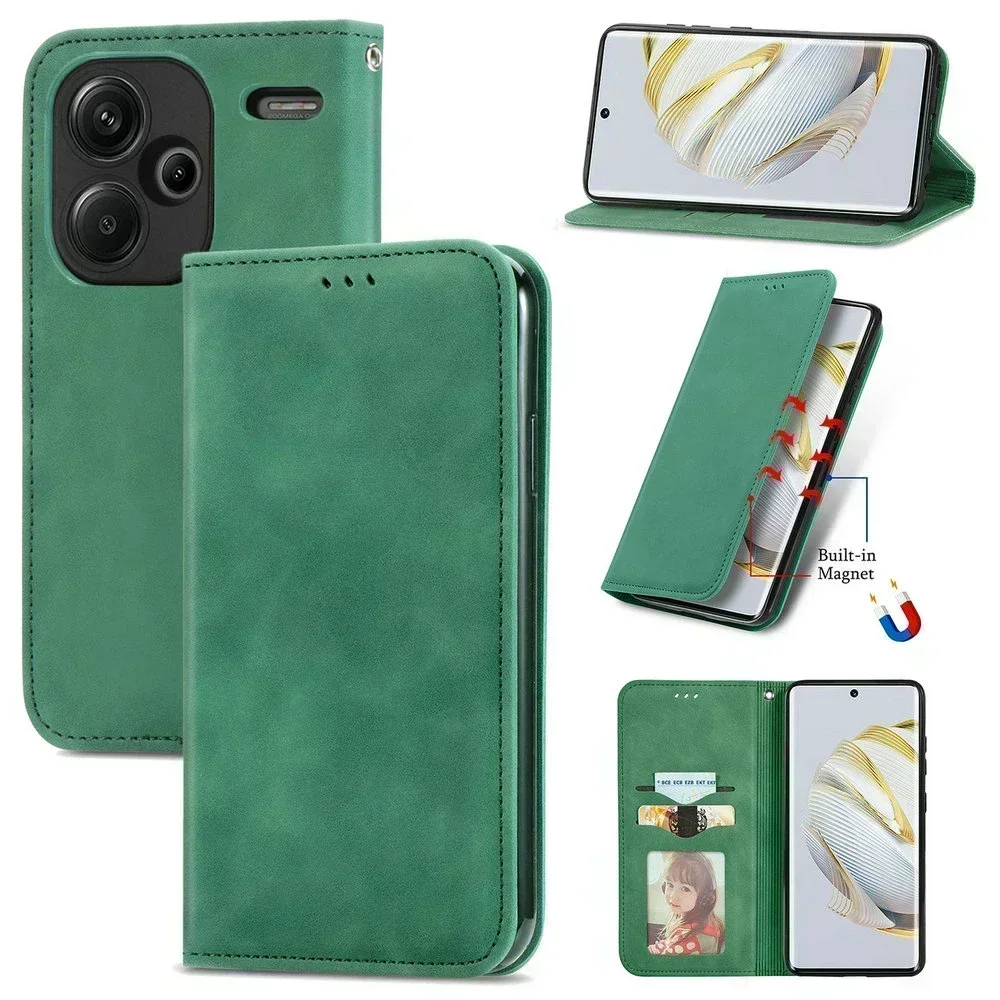 Luxury Leather Wallet Flip Case - Smooth, Elegant, Multi-Functional Cover
