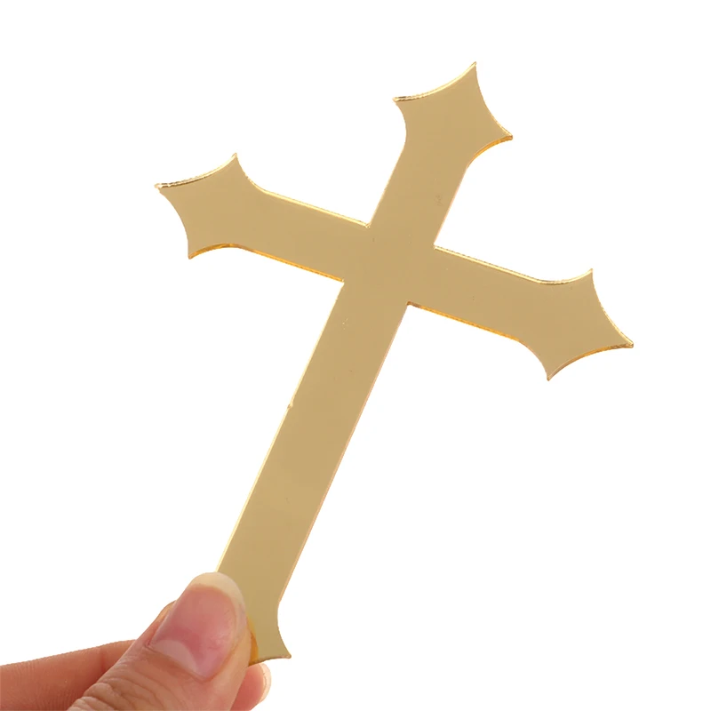 Description Picture 6 of item5pcs Creative Christian Cross Cake Topper Acrylic Cake Decorations God Bless Cake Topper Party for Baking Cake Party Supplies