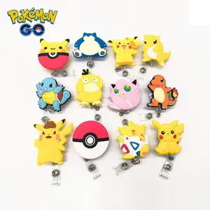 Pokemon Pikachu Card Holder Badge Clip Anime ID Holder for Boys