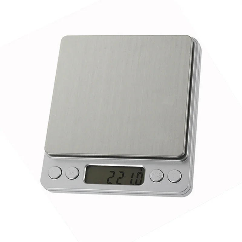 Pocket Case Digital Scale Electronic Weight Scales 3kg 0.1g / 500g 0.01g Jewelry Scale Food Kitchen Balance Silver With 2 Tray portable scale pocket scale jewelry scale digital scale kitchen scale weighing tools