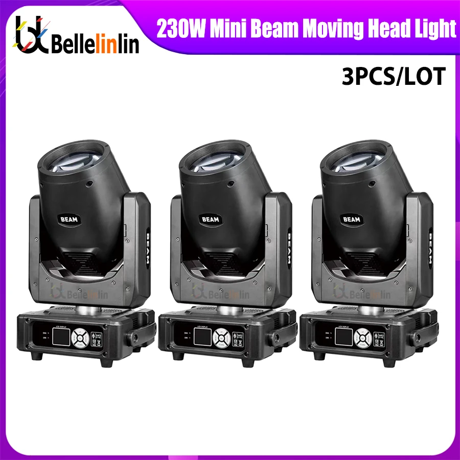 0 Tax 3Pcs Lyre Mini Beam 230W 7R Moving Head Light 230W Dj Moving Key Model Beam 7R Sharpy Beam 230 Stage Disco Light