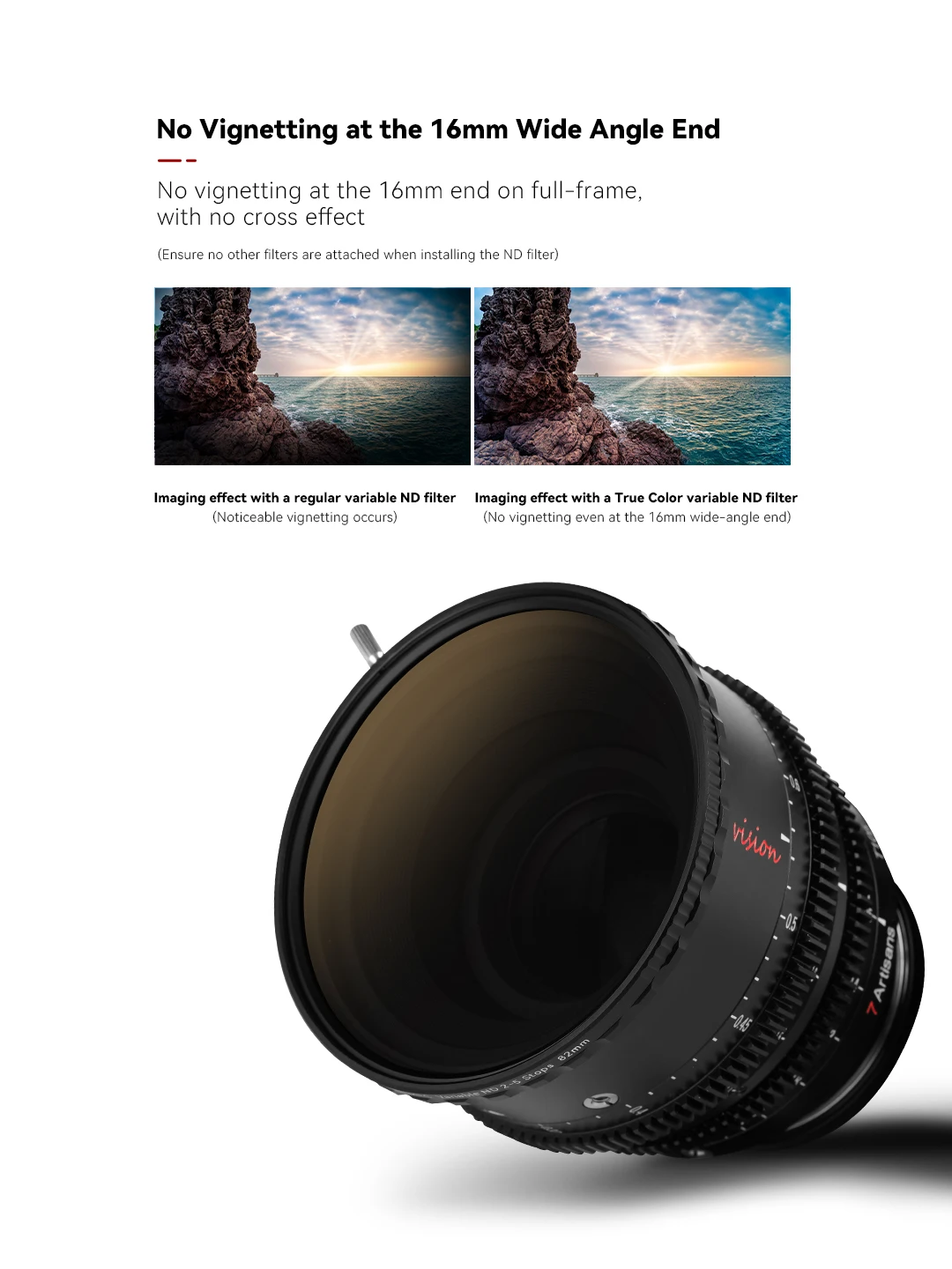 7Artisans True Color VND 2-5 / 6-9 Stufen Variabler Neutraldichtefilter Einstellbarer ND-Filter Kratzfester Objektivfilter – Detail 6