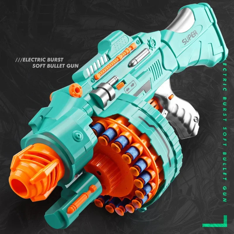 Children's Electric Continuous Shooting Gatling Toy Gun  Suction Cup Soft Bullet Gun  Explosion Nerfs gun BB Guns Gifts for Kids 5
