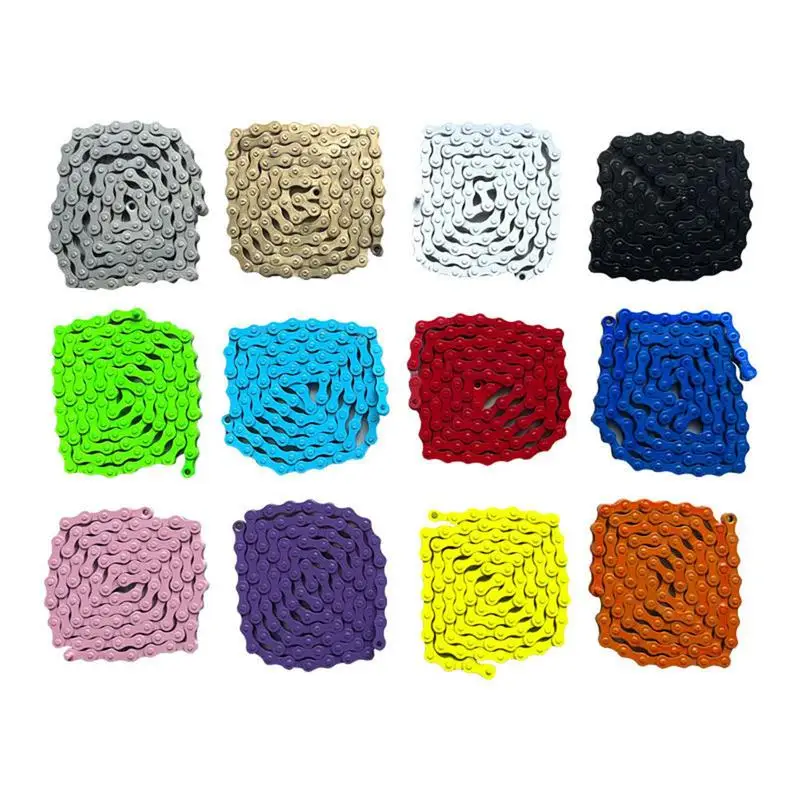 

1pc Single Speed Drive Systems Bicycle Chain Folding Bike Urban Leisure Bike Chains Color Bike Chain MTB Road Bike Chains Parts