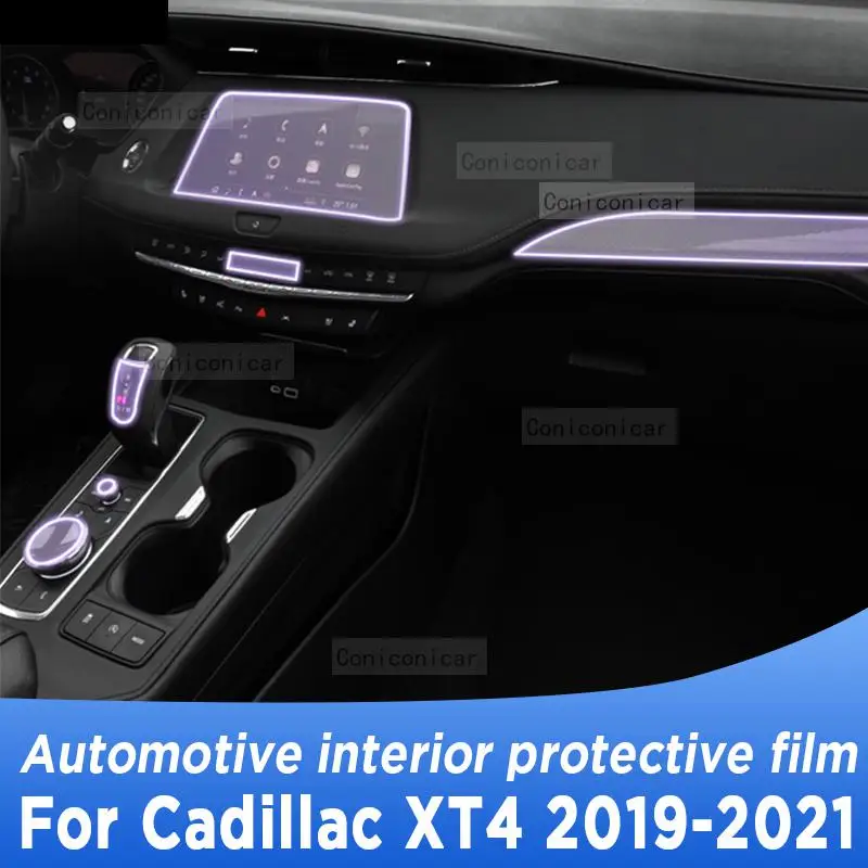 

For Cadillac XT4 2023 Gearbox Panel Navigation Screen Automotive Interior TPU Protective Film Cover Anti-Scratch Accessories