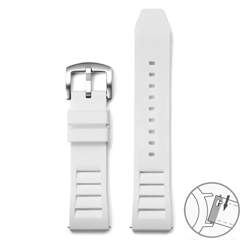 Breathable Silicone Waterproof Sport Watch Band with Quick Release