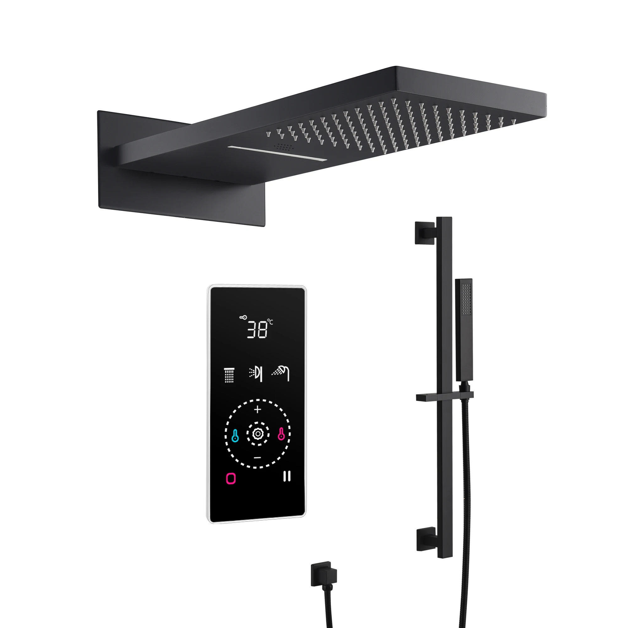 Touch Digital Display Panel Smart Shower  Modern Technology Smart Shower Bathroom Multiple Color Options Smart Shower Head