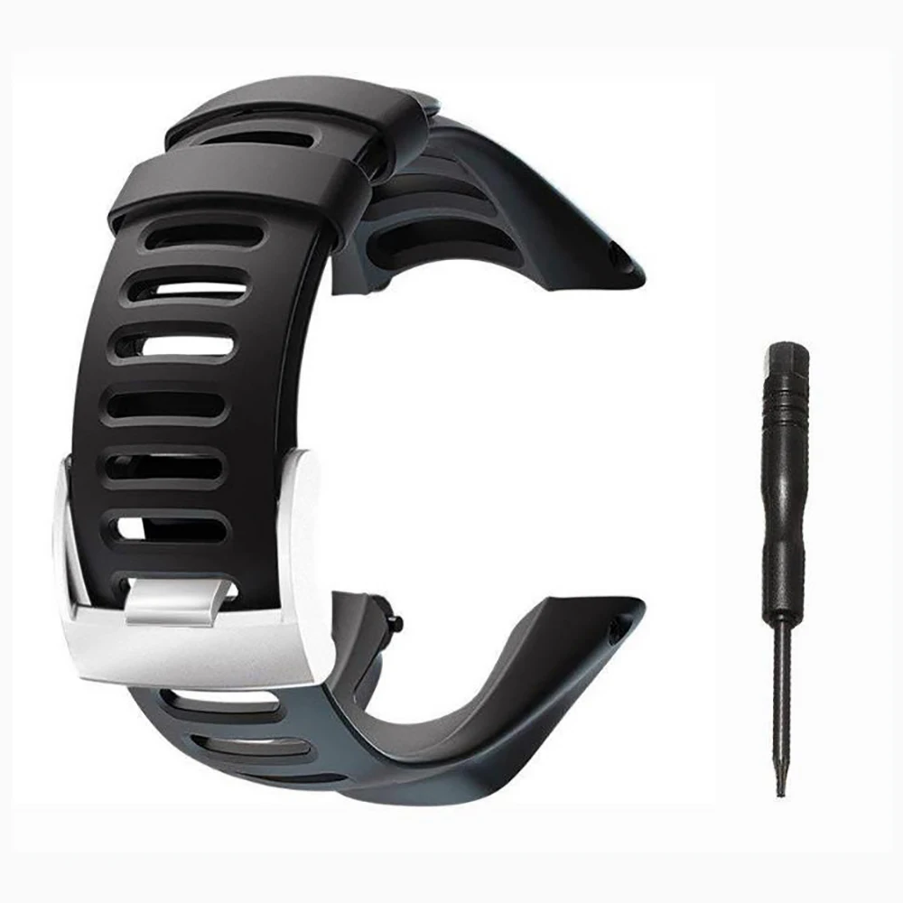 

Strap for SUUNTO Ambit 1 2 3 2R 2S Men's Watch Rubber Band Screwdriver Watch Accessories Black Watchbands