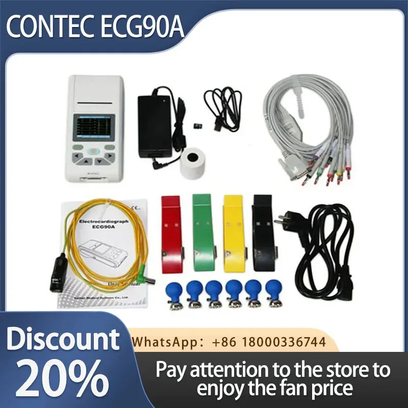 CONTEC 12-Channel ECG/EKG Machine Electrocardiograph, PC software, Touch Screen ECG90A ECG 90A