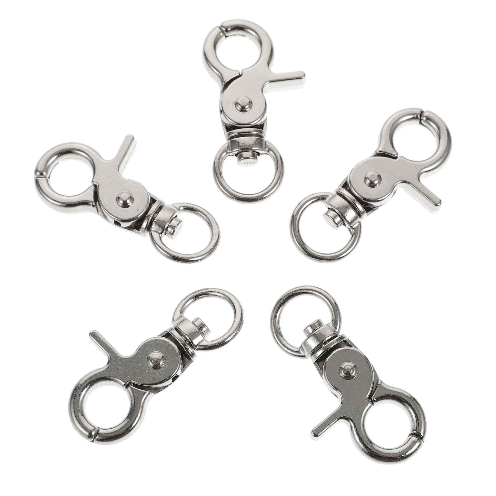 5 Pcs Birdcage Lock Hook Door Safety Locks Birds Accessories Buckle Lobster Clasp Anti-Escape Stainless Steel Parrot Snap Hooks