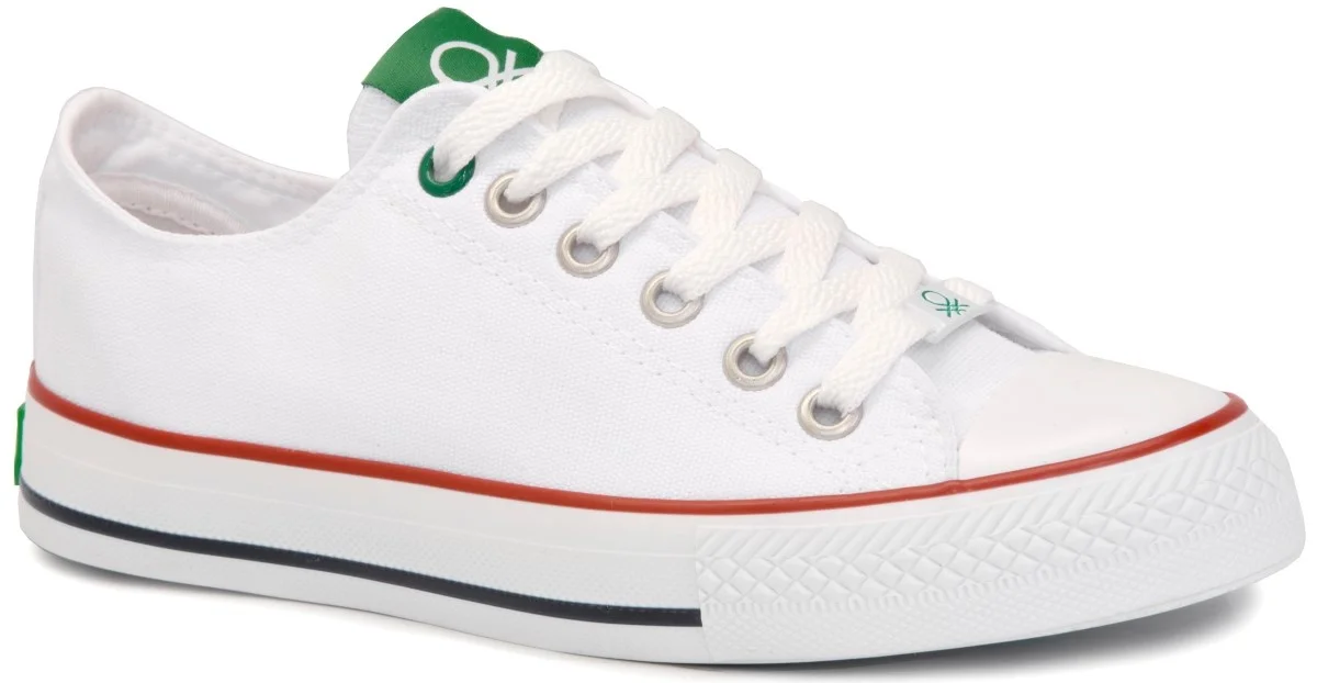 

United Colors Of Benetton 30196 White 2021 Summer Season Women Shoes Linen Colorful Sneakers Tied Casual Hiking Breathable Street