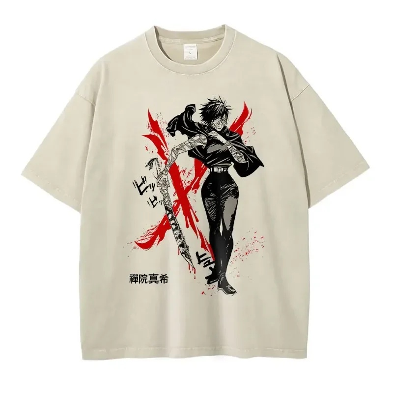 Vintage Washed Jujutsu Kaisen Oversized Anime T-Shirt