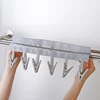 Multifunctional Folding Clothespin Hanger Fabric Clip Drying Hanger Sock Clip Underwear Clip Travel Portable Fabric Hanger 5