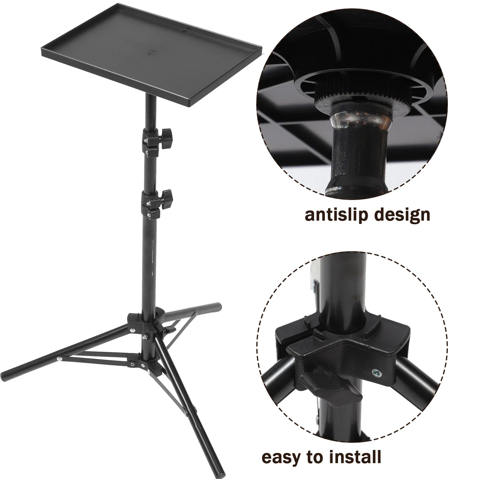 Computer Tripod For Phone Adjustable Height Shelf